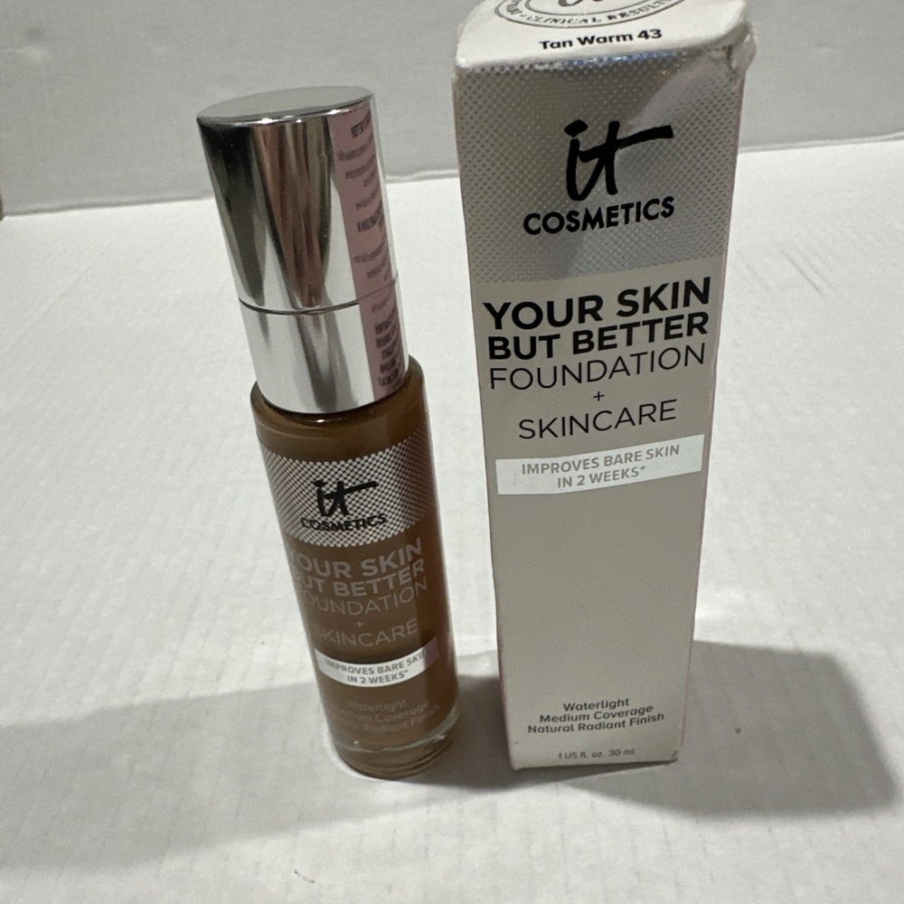 It Cosmetics Your Skin But Better Foundation + Skincare Tan Warm 43 NIB!